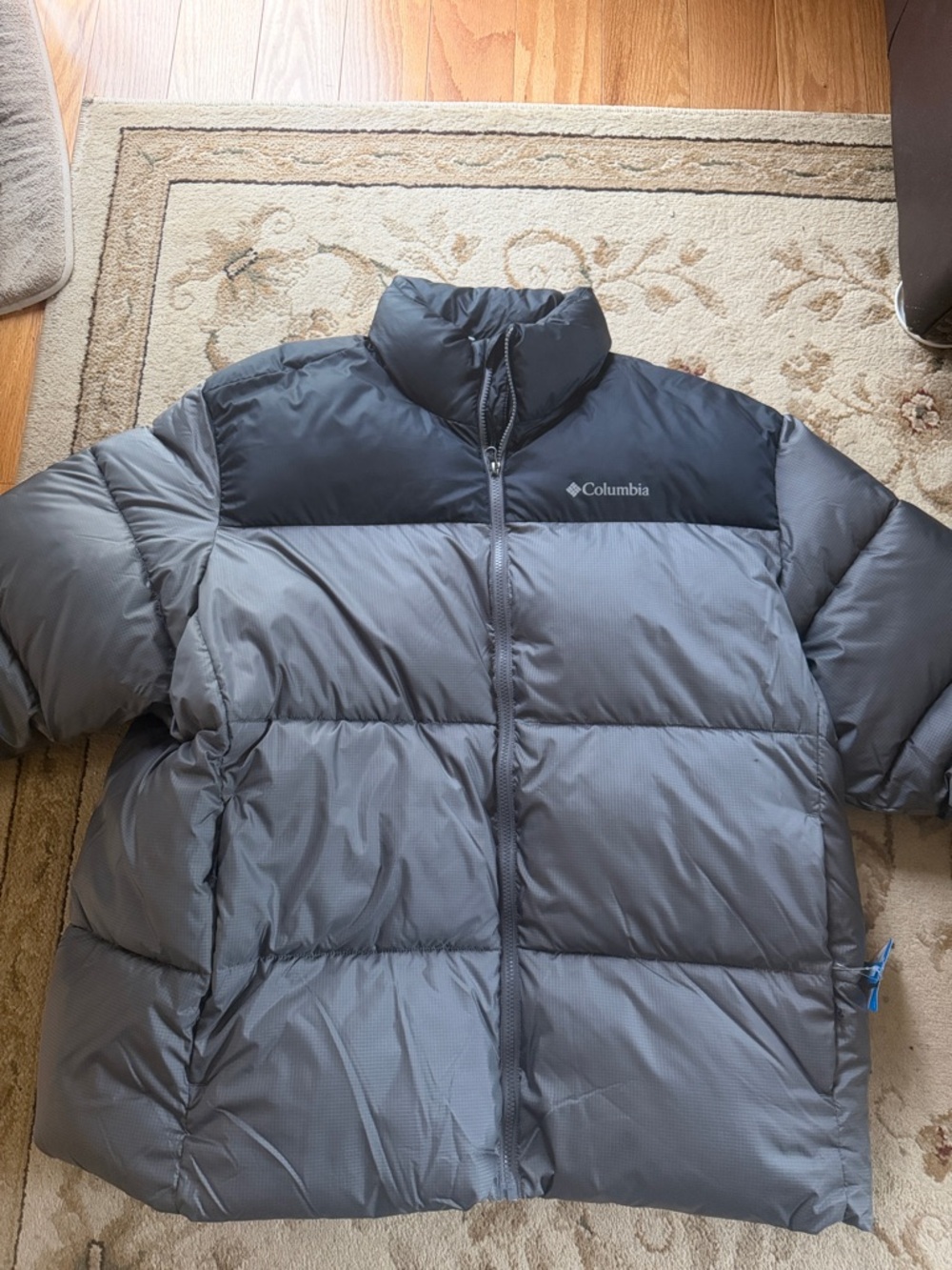 Columbia Two-Tone Gray & Black Puffer Coat